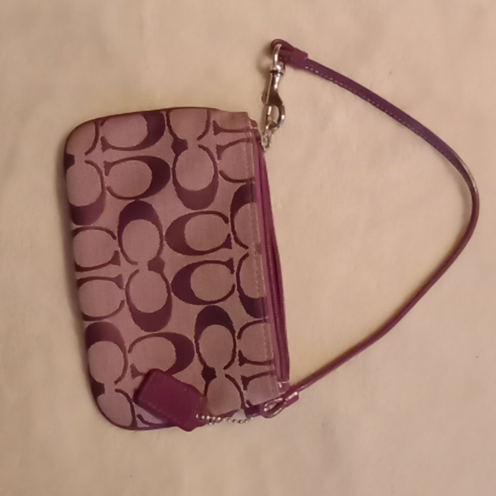 Coach Purple Wristlet